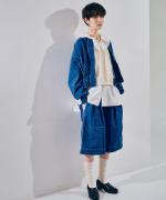 INDIGO 裏毛&ピグメントダイ　ブルゾン